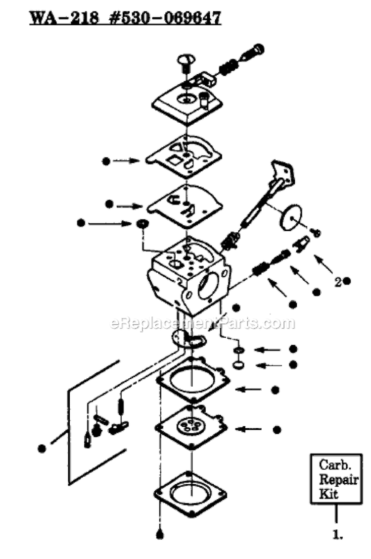 Page B Diagram and Parts List for LT7000  Weed Eater Trimmer